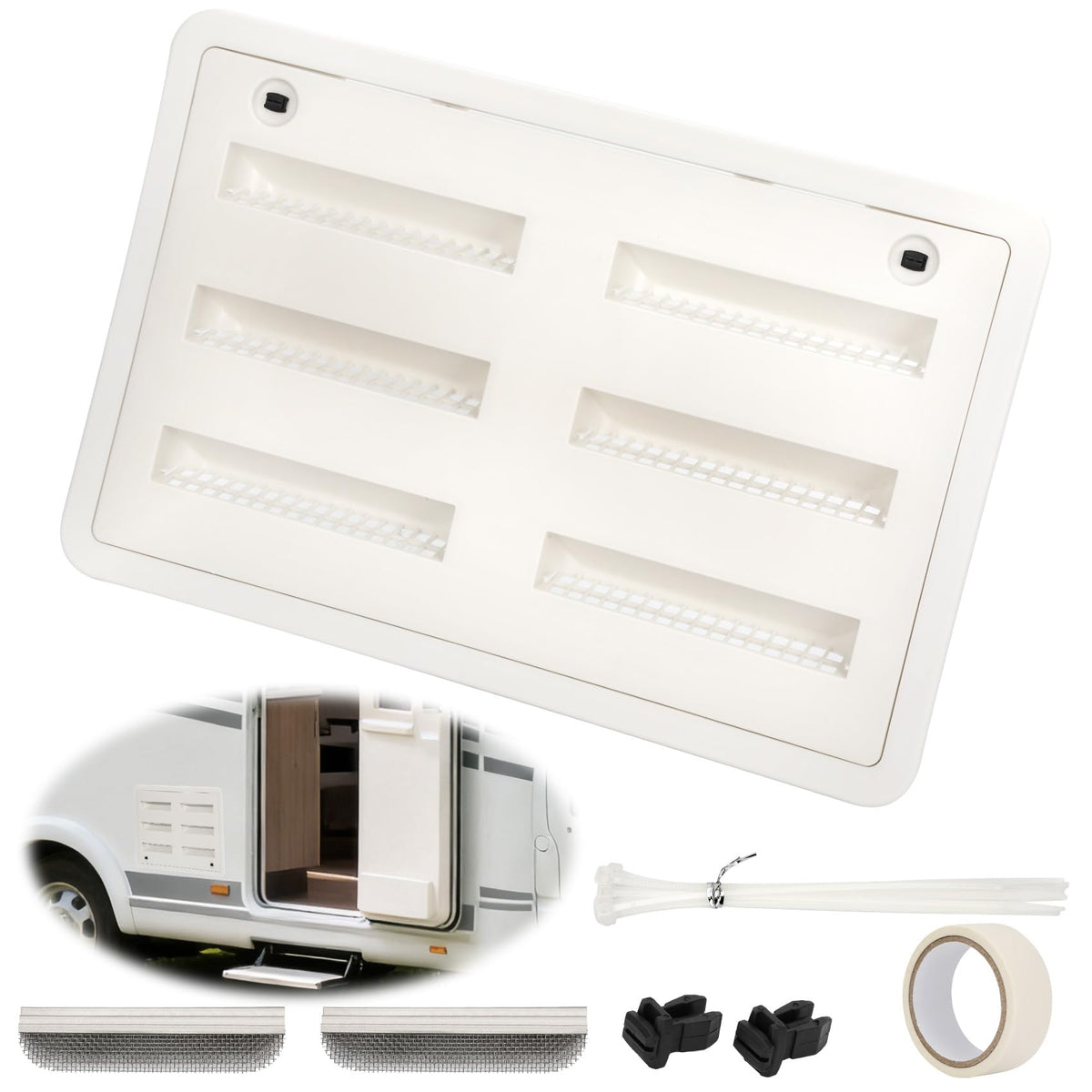benut front vent cover white showing clean fit and improved airflow