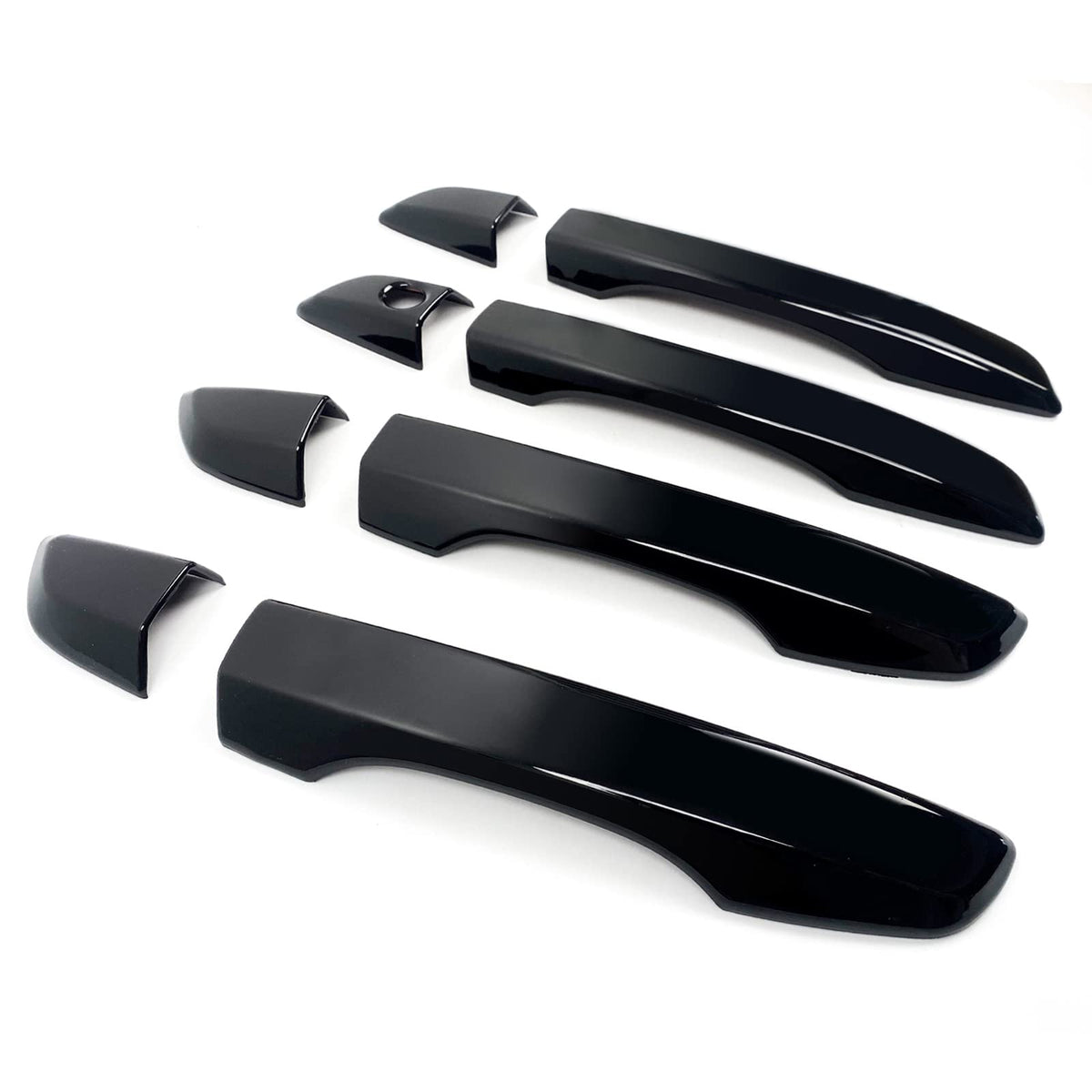 BENXUTO front handle cover on Civic showing sleek gloss finish and protection
