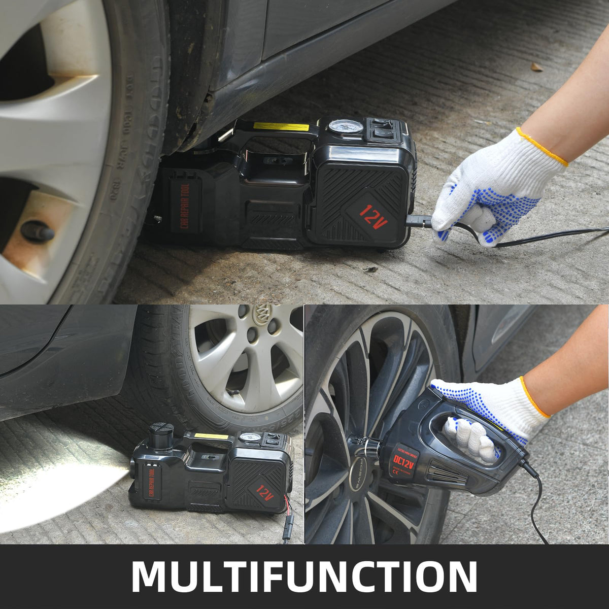 BENYAN built-in inflator and LED light illuminating wheel well for safe night work