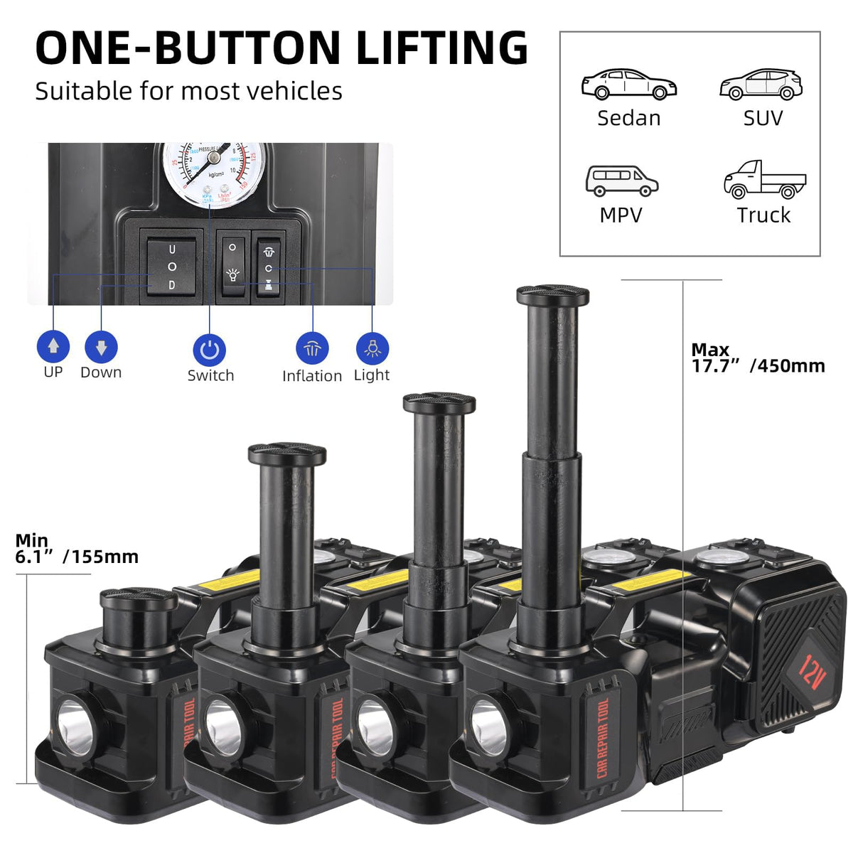 BENYAN electric impact wrench in case for fast lug removal and efficient repair