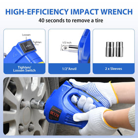 BENYAN built-in inflator and LED demonstrating quick tire inflation