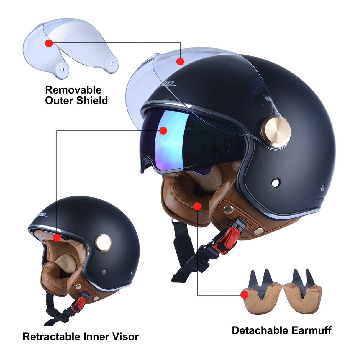 BEON quick-release buckle and strap close-up for one-gloved operation