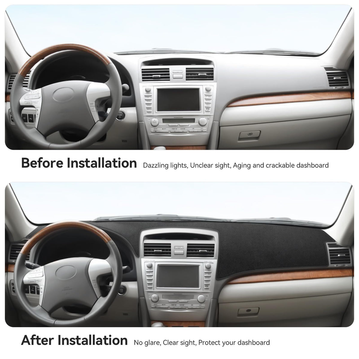 Bercicci being installed on Camry dashboard for quick setup benefit