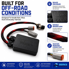Berks Attachments weatherproof enclosure close shot highlighting outdoor durability