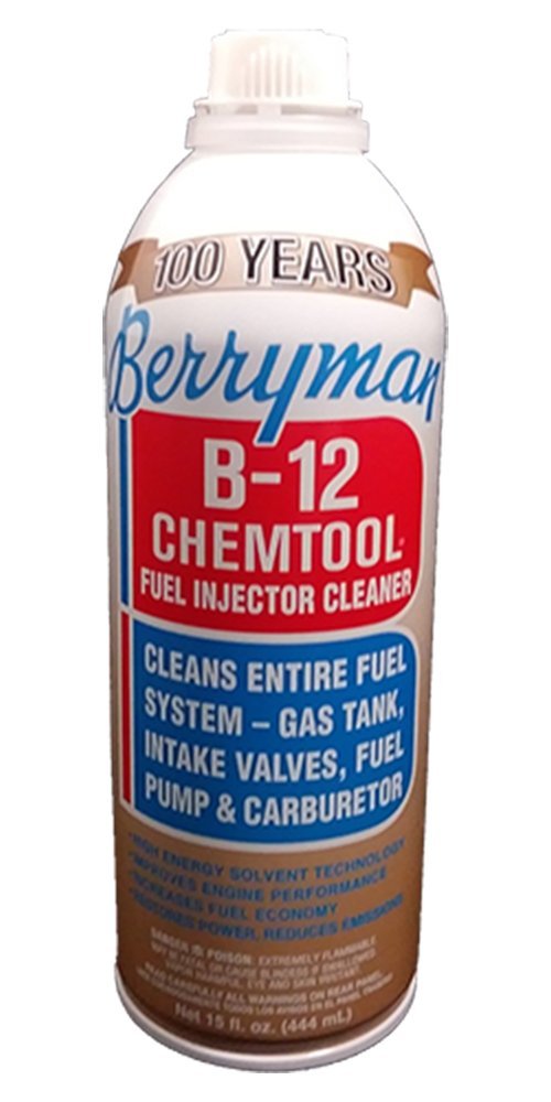 Berryman B-12 front view can showing label and cleaner benefits