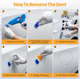 BERSLDI kit in use pulling a car door dent for quick restoration