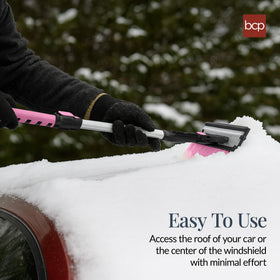 Best Choice Products close-up of bristle head showing effective snow removal