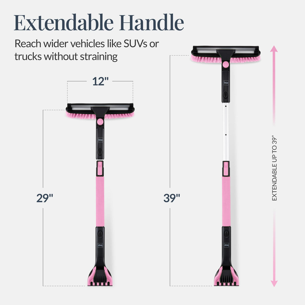 Best Choice Products fully extended handle demonstrating reach advantage