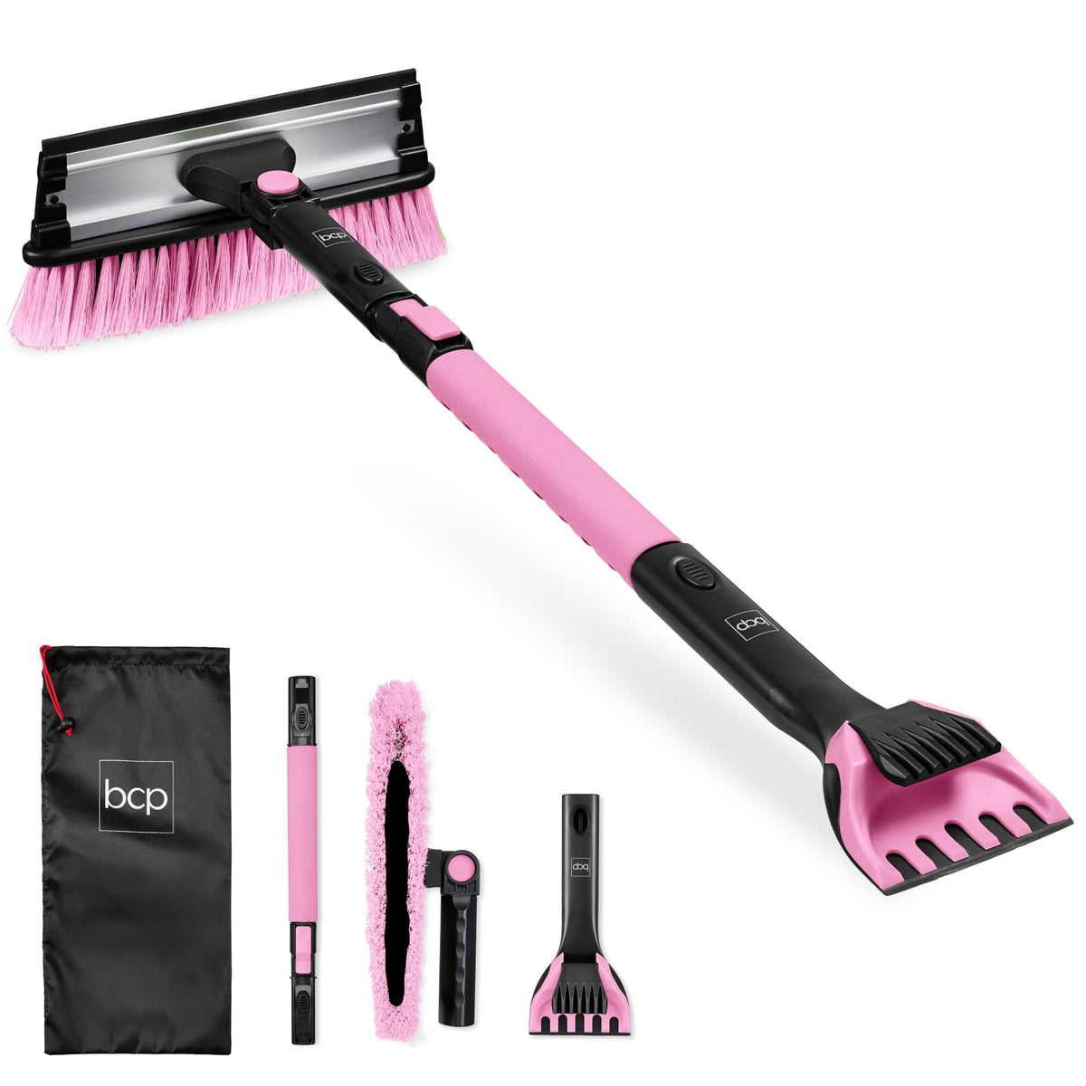 Best Choice Products front view of pink snow brush showing full kit benefit