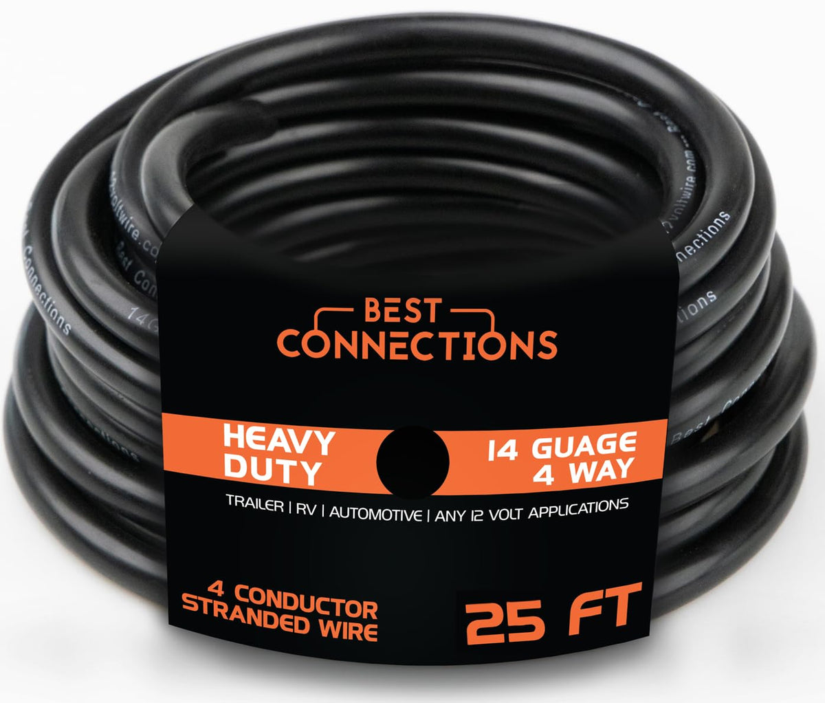 BEST CONNECTIONS front packaging view shows 25 ft cable and specs for easy selection