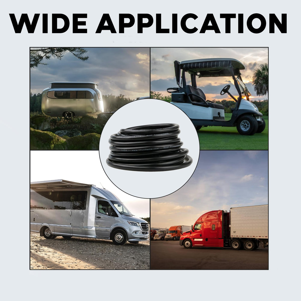 BEST CONNECTIONS cable connected to RV tail lights demonstrating reliable towing lighting