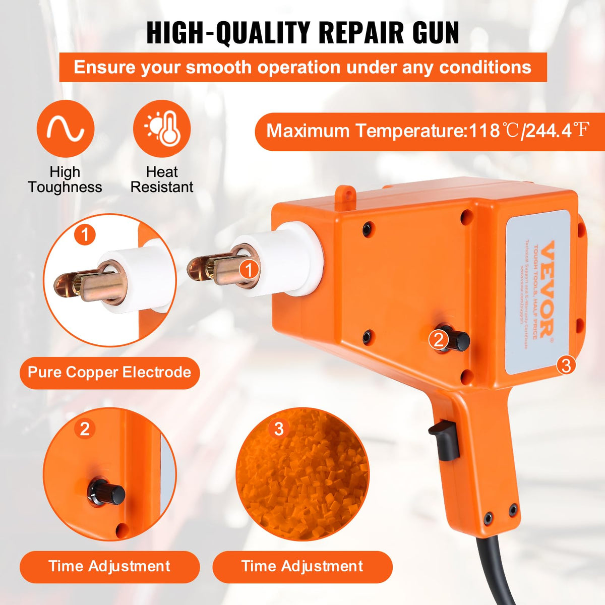 Bestauto VEVOR slide hammer in hand illustrating non-slip grip and controlled pulls