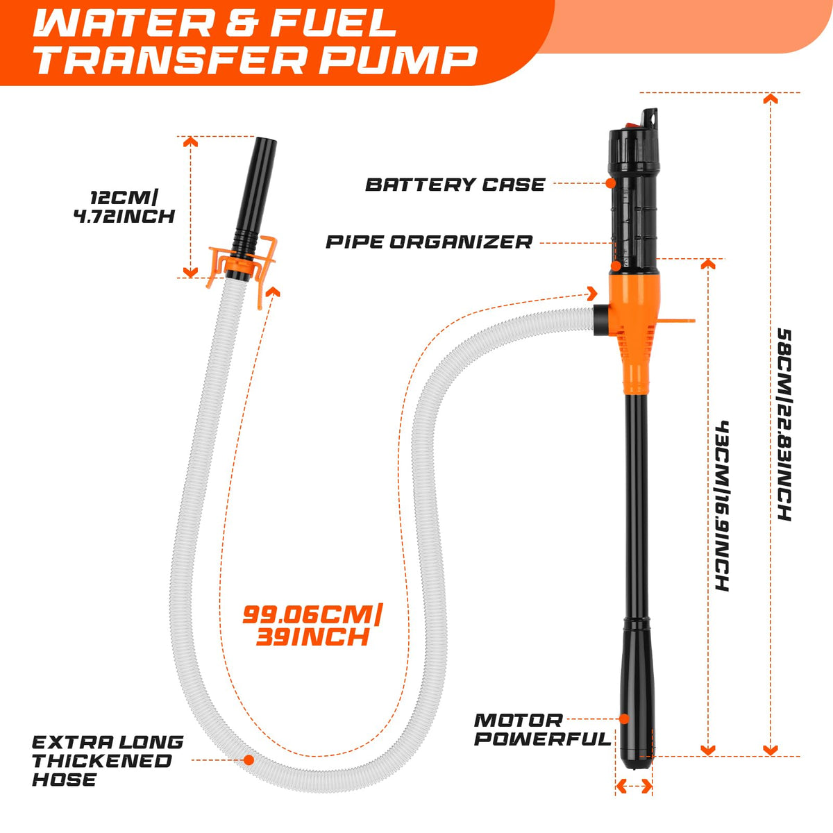 BestCosy battery compartment open showing D or AA placement, allows long runtime
