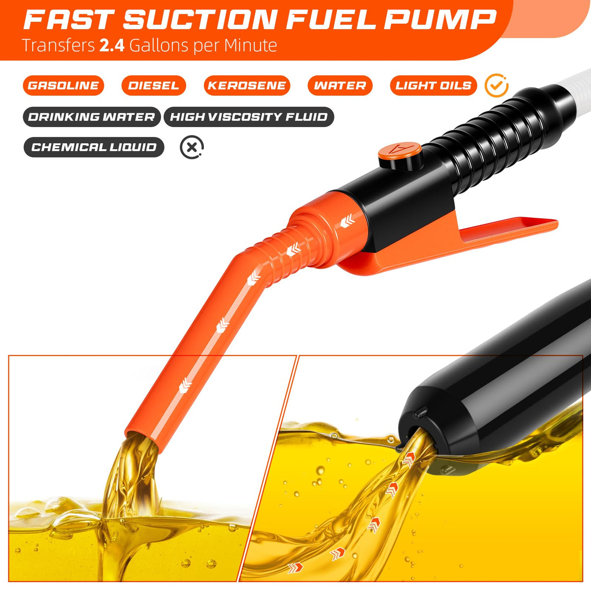 BestCosy close-up of hose and integrated nozzle for controlled, leak-minimized flow