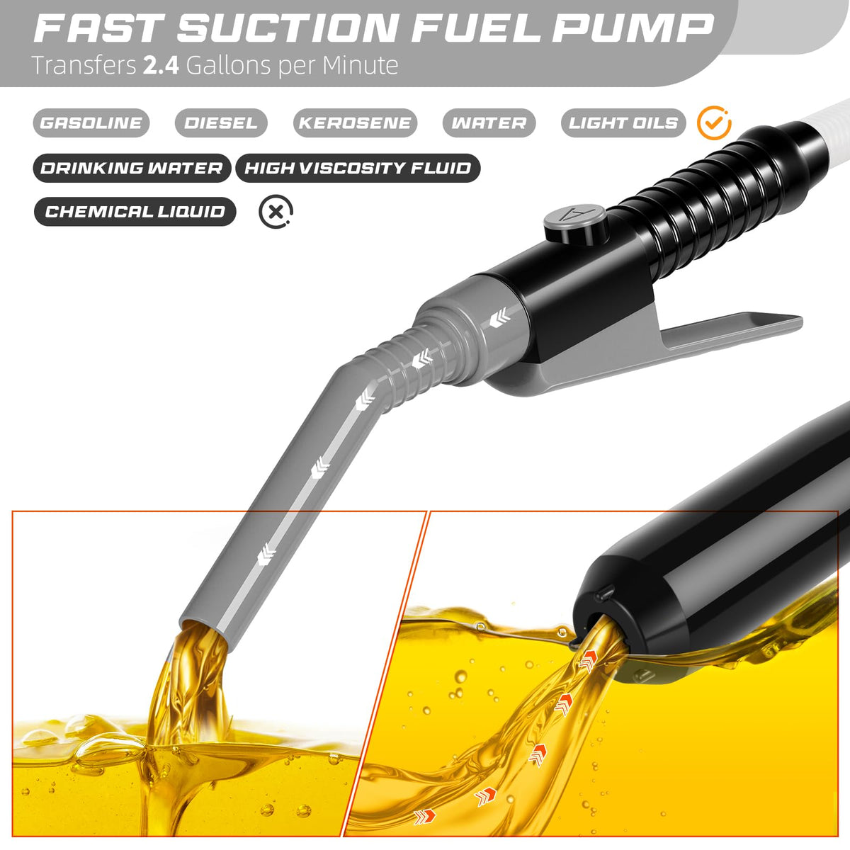BestCosy hose and integrated nozzle close-up for precise flow control