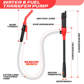 BestCosy pump transferring fuel from drum to tank demonstrating fast flow