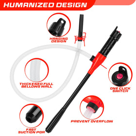 BestCosy pump held in hand to show compact size and easy portability