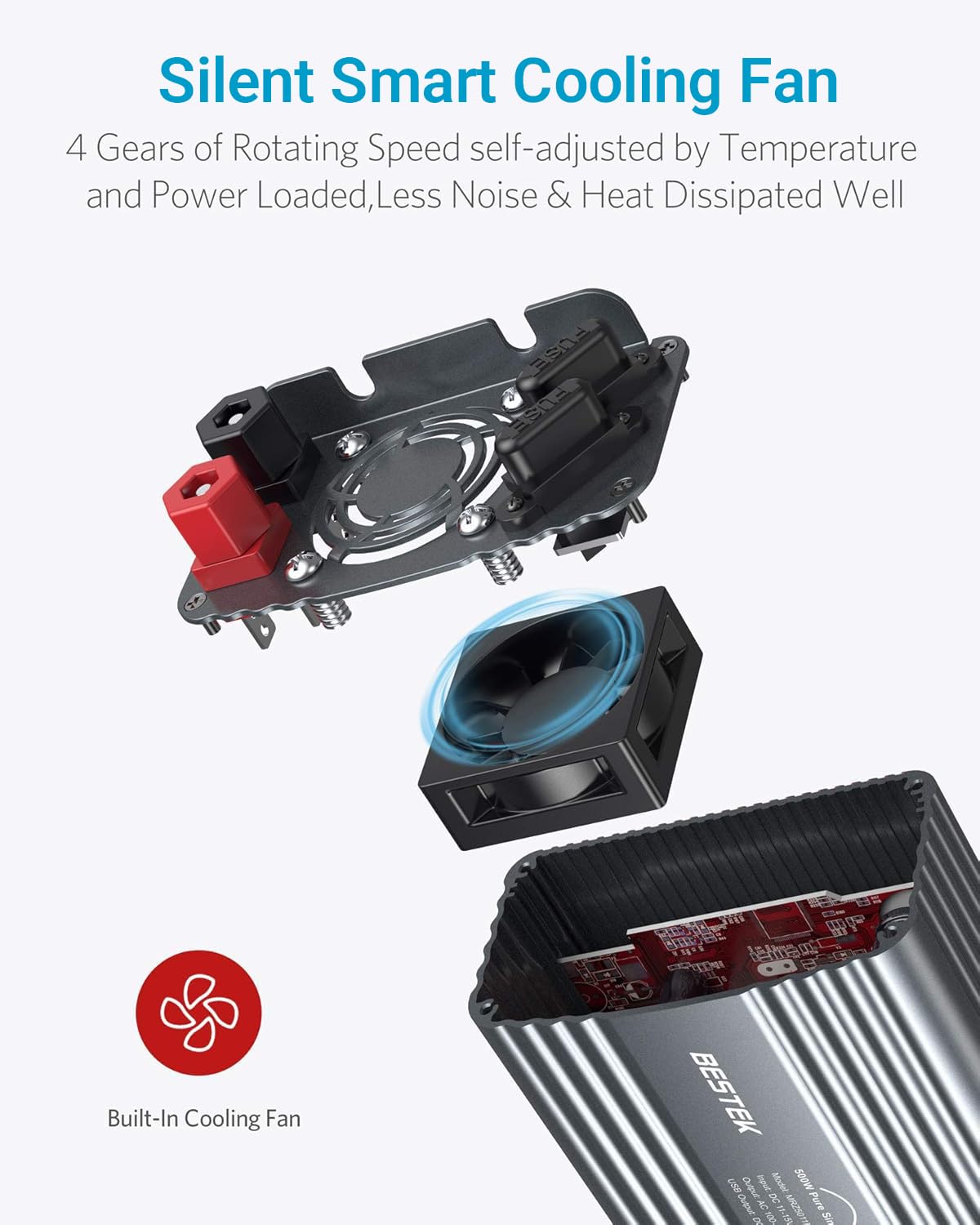 BESTEK cigarette lighter plug inserted in car for easy low-wattage charging