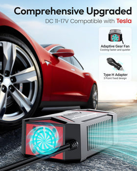 BESTEK powering a laptop from AC outlet, shows reliable performance on the road