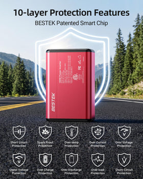BESTEK detachable cable detail for easy storage and versatile installation benefit