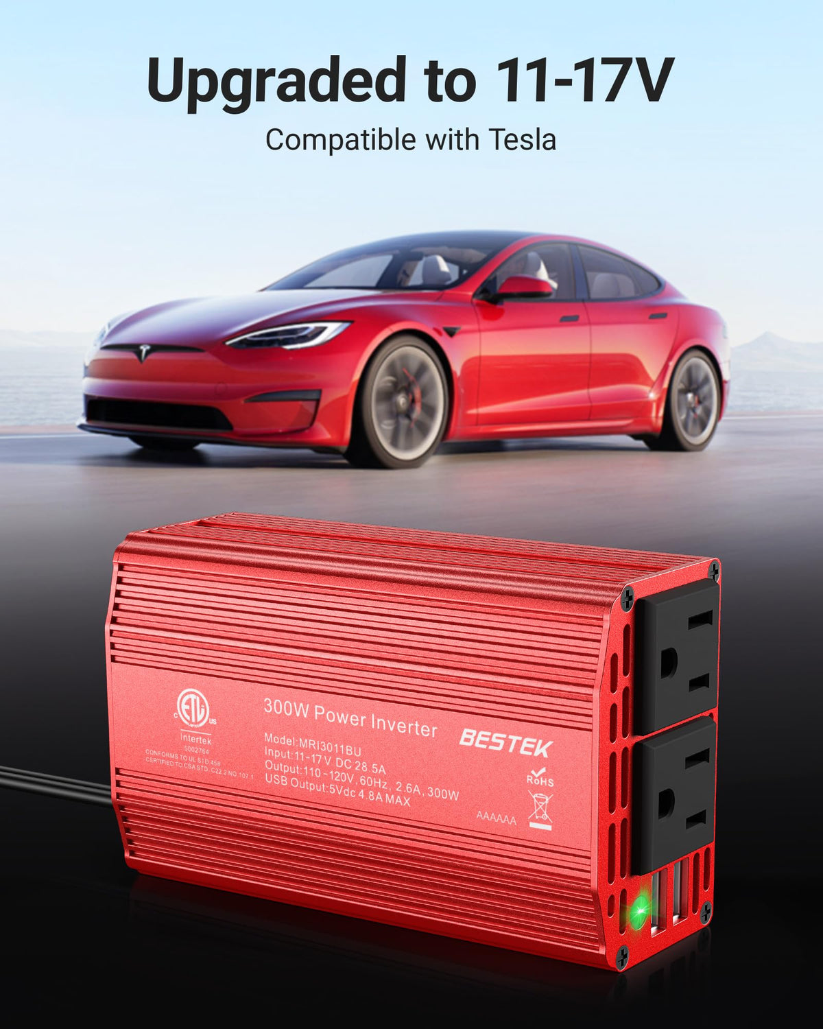 BESTEK dual USB charging two phones simultaneously for fast charging