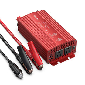 BESTEK front panel showing outlets and USB ports for easy device charging