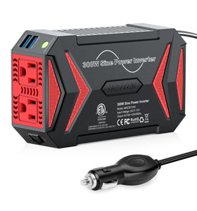BESTEK front panel showing AC outlets and USB ports, highlights versatile charging