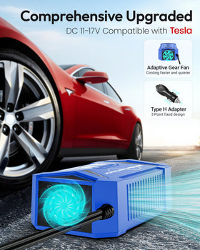 BESTEK inverter plugged into cigarette lighter demonstrating quick vehicle connection