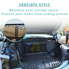 BestEvMod net installed with groceries preventing rolling and noise
