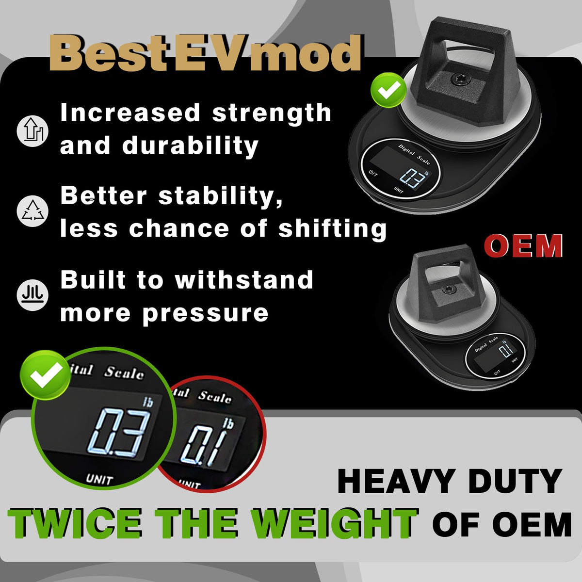 BestEvMod close-up of heavy-duty metal texture on hook showing durability and corrosion resistance