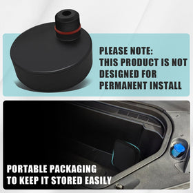 BestEvMod pads mounted on a floor jack showing secure lift safety