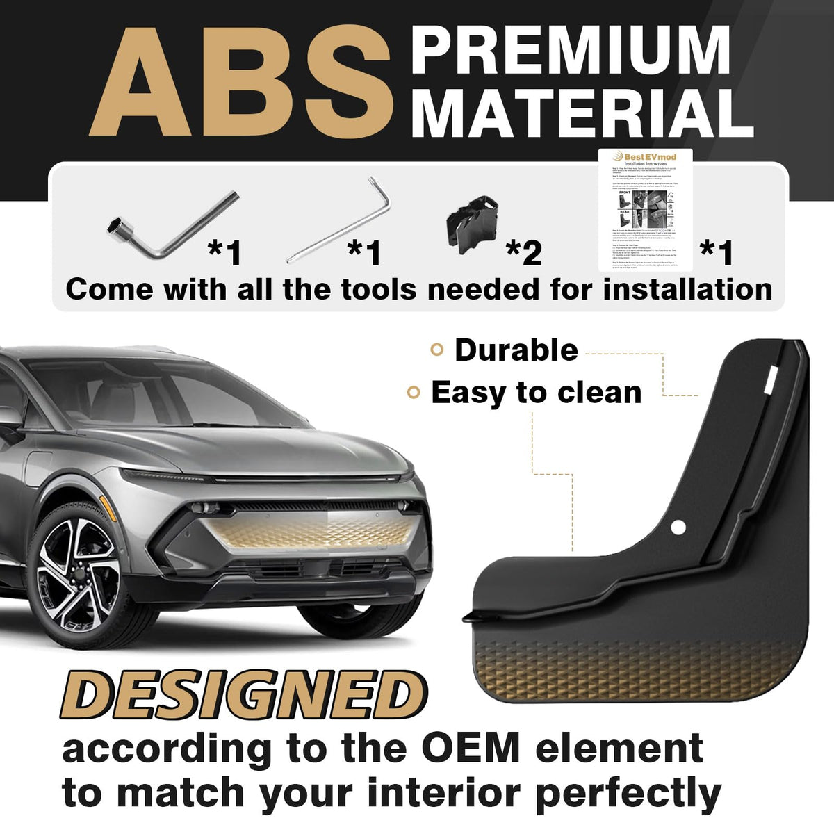 BestEvMod rear splash guard installed protecting lower panel benefit