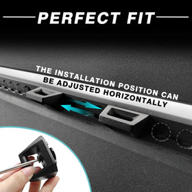 BestEvMod hooks beside a ruler showing scale and compact profile for discreet rail mounting