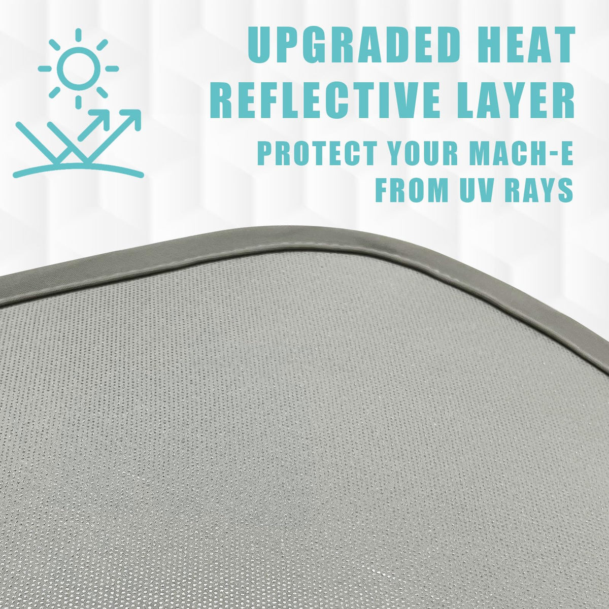 BestEvMod close-up of reflective fabric texture demonstrating improved heat reflection