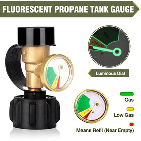BESTFIRE gauge installed on grill tank demonstrating quick tool-free setup