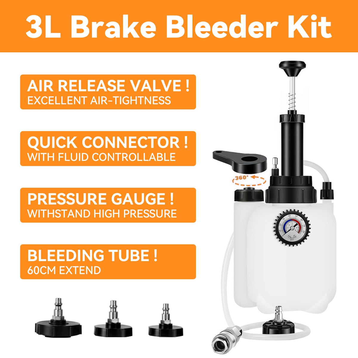 BESTGLOAL four master cylinder adapters arranged to show compatibility with many vehicles