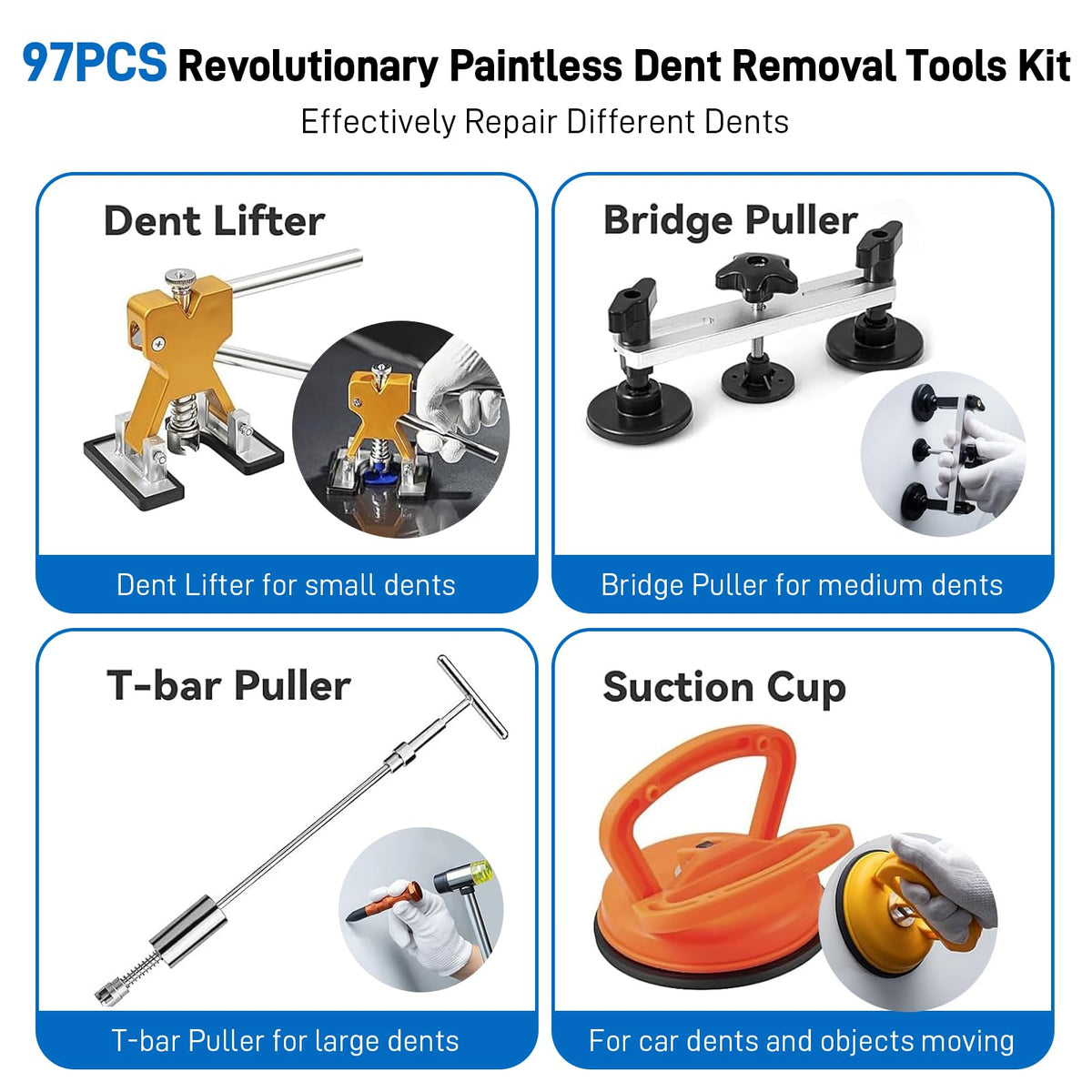 BESTGLOAL bridge puller detail highlighting controlled medium-dent leverage