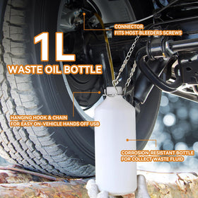 BESTGLOAL kit hooked to vehicle while bleeding brakes for hands-free stability and safety