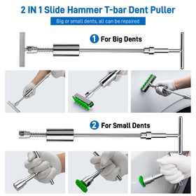 BESTGLOAL slide hammer T-bar in action providing strong dent extraction