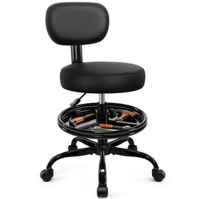 BestGlory front view of stool showing ergonomic design and easy mobility benefits