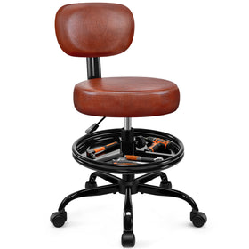 BestGlory front view of rolling shop stool showing sturdy design and easy access