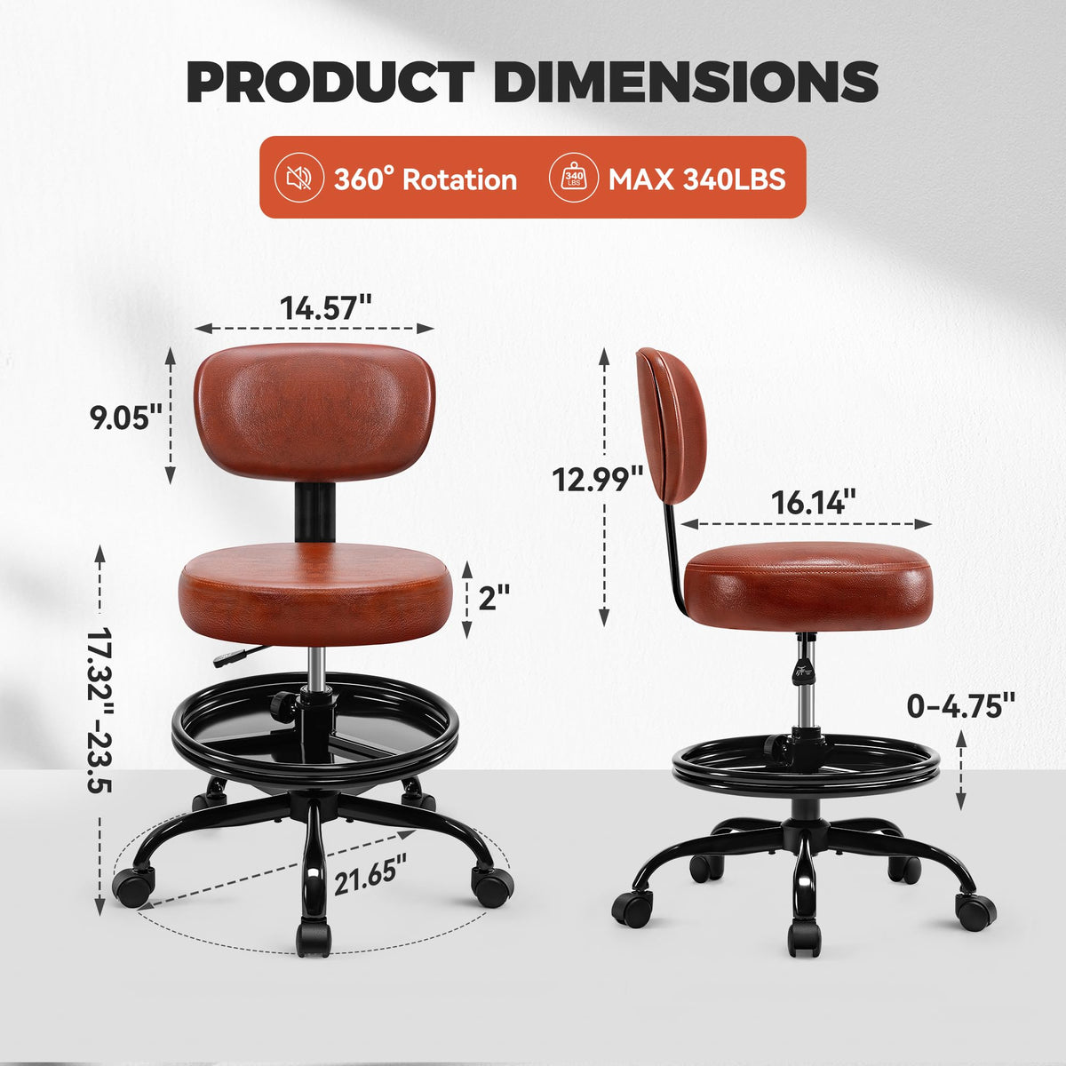 BestGlory stool next to toolbox for scale and workspace compatibility