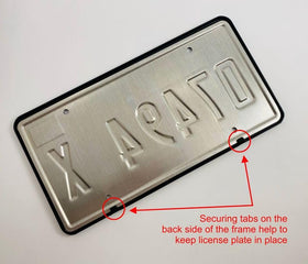 BestLicensePlateFrames packaging with made in USA label showing domestic manufacture