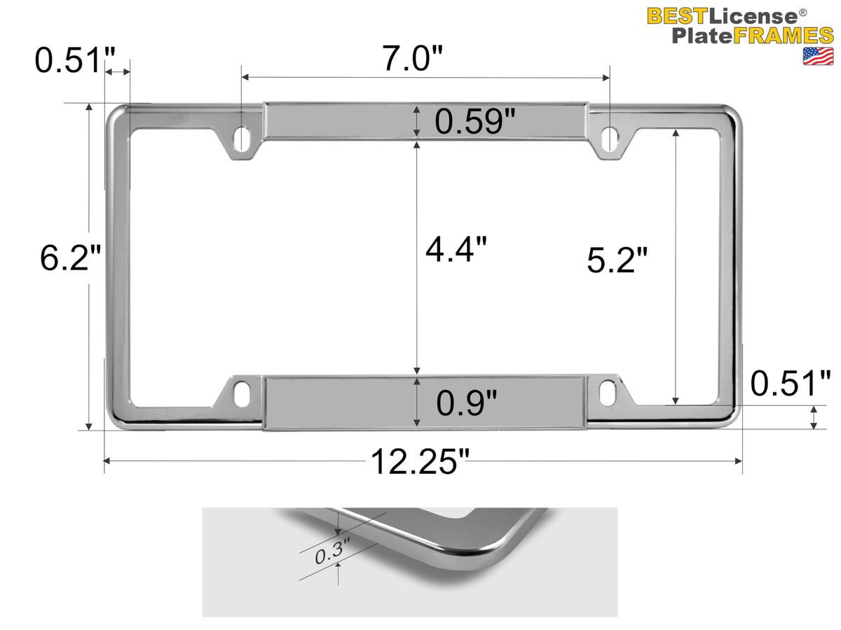BestLicensePlateFrames textured close-up of polyurethane dome protecting printed design