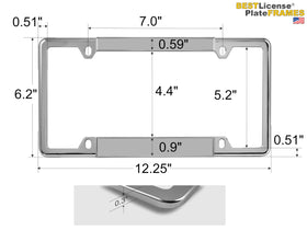 BestLicensePlateFrames textured close-up of polyurethane dome protecting printed design