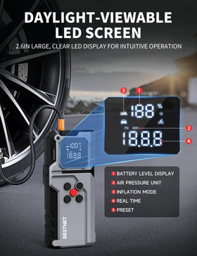 BESTNET Q27 carry case opened with accessories for organized transport and quick access