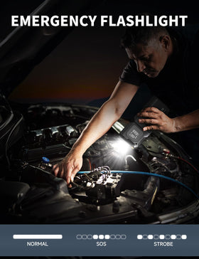 BESTNET Q27 inflating an SUV tire fast to show rapid tire pressure recovery benefit