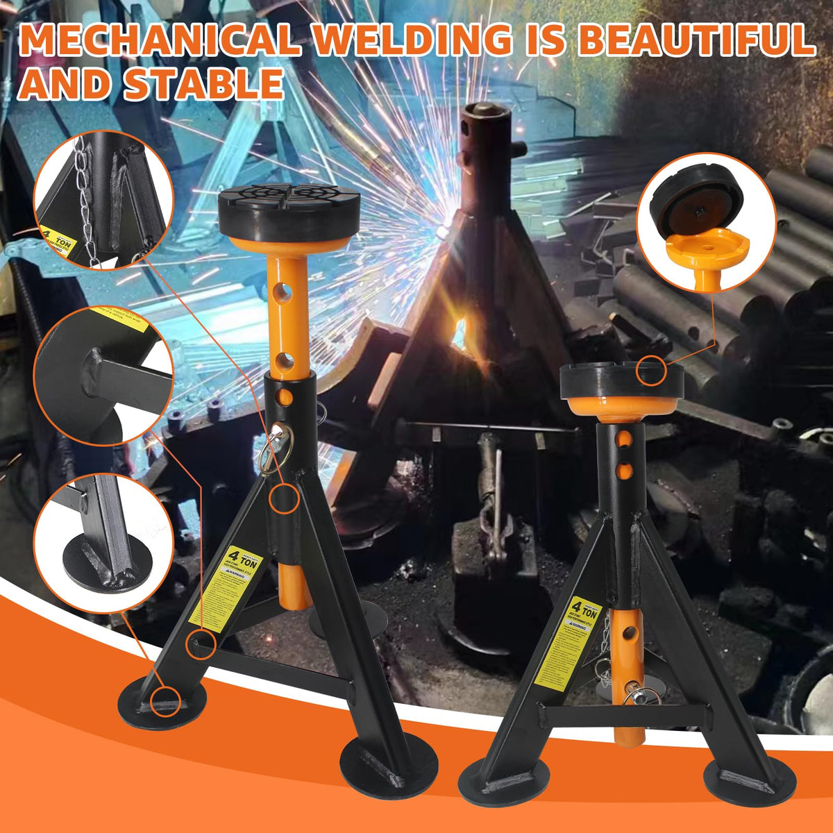 BESTOOL view of circular base pad and powder coat, improves grip and resists rust