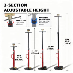 BESTOOL two interchangeable support heads for better load distribution and part protection