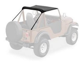 Bestop bikini front view fitted on a Jeep CJ showing sun protection and classic styling